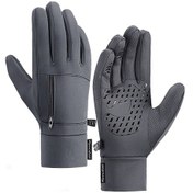 Resim Diğer Erkek Kış Eldiveni, Su Geçirmez Dokunmatik Cep Gri Küçük Boy Gri 