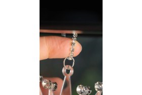 Resim AEA Gümüş Düş Kapanı Içine Sallanan Gümüş Kalp & Tüy 