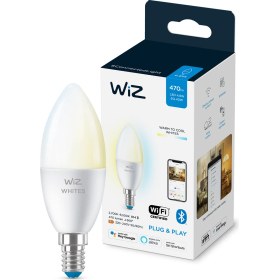 Resim Wiz-Wi-Fi 2700K-6500K Beyaz Ambiyans Akıllı Ampul - 40W - C37 - E14 Ince Duy 