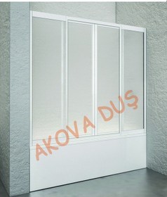 Resim İki Duvar Arası Orta Açılır Duşakabin Beyaz 