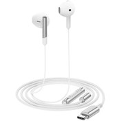 Resim Acefast USB-C Kablolu Mikrofonlu Kulaklık Uzaktan Kumandalı Type-C Kulaklık 1.2 Metre - Beyaz - L3 