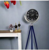 Resim Krom Metal Ofis Salon Otel Ayaklı Seyyar Saat B32 Krom 