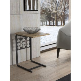 Resim Wood'n Love Fabio Altıgen Desen Metal C Sehpa - Atlantik Çam / Siyah 