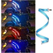 Resim Trendooze Turcoshop11 2 Adet Sarı Led Işık Şeridi Akışkan Aydınlatma Araç Aksesuarları Buz Mavisi 