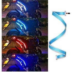 Resim Trendooze Turcoshop11 2 Adet Sarı Led Işık Şeridi Akışkan Aydınlatma Araç Aksesuarları Buz Mavisi 