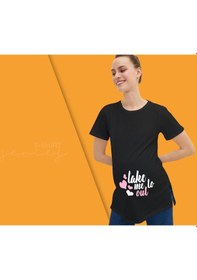 Resim Bk Gift Espri Tasarımlı Siyah Hamile Tişörtü, Hamileye Hediye, Yeni Anne Hediyesi, Arkadaşa Hediye-6 001 