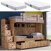 Resim Ranza, Natural Ranza Yavrulu - 3lü Ceviz Ranza + 2 Comfort Yatak 
