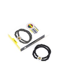 Resim Fenerbahçe Lisanslı Fb Logo Çiftli Mat Onix Doğaltaş Bileklik 