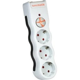 Resim Tunçmatik TSK19009 3li Enerji Koruma Powersurge Beyaz 1050 Joule 