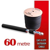 Resim Qport Yüksek Bakır Utp 23Awg 0.58 MM Dış Ortam Cat6 Outdoor Kablo 60 Metre 