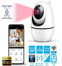 Resim OEM Al Human Tracking Wifi 2mp Ip Full Hd Harekete Duyarlı Takip Kamerası Ic Mekan 