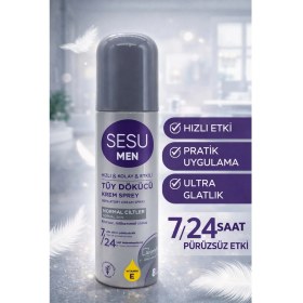 Resim Bezos Sesu Men Tüy Dökücü Krem Sprey 150 ml Erkeklere Özel Hızlı Etkili Depilatory Spray Normal Ciltler Için 