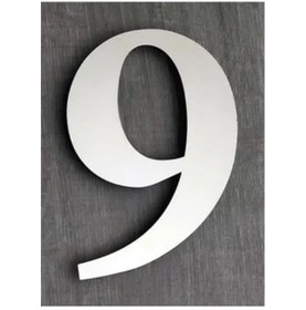 Resim Neon Kapı Daire Numarası 1 mm Gold ve Gümüş Ayna Pleksi Yapışkanlı 