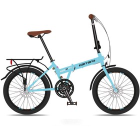 Resim Carraro Flexi 121 HD Katlanır Bisiklet (Mavi-Siyah-Kahve) 