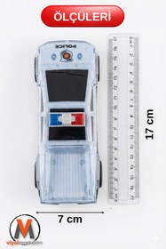 Resim viyol marketim Işıklı Sesli Cyber Polis Arabası Oyuncak Off-Road Fütüristik Tasarım 17 cm 