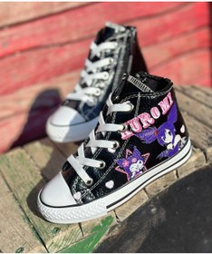 Resim Surpie Shoes Kuromi Kız Çocuk Ayakkabı, Kurumi Convers, Kız Çocuk Günlük Ayakkabı 