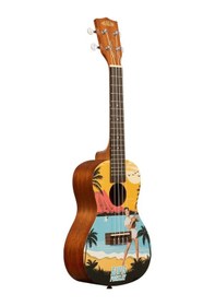 Resim Kala Elvis Blue Hawaii Concert Ukulele Eğitim Seti 