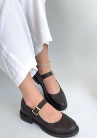 Resim Erbilden Yokox Kahverengi Cilt Oxford Ayakkabı 