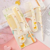 Resim 2 adet/set sevimli çizgi film temalı naylon kıllı tarak seti, statik önleyici, taşınabilir ve temizlemesi kolay, normal saç tipleri için mükemmel ve dayanıklı ABS plastik sap ile hareket halindeyken şekillendirme için ideal. 