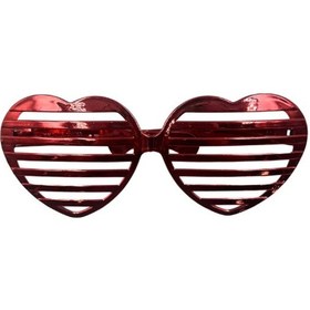Resim Parti Gözlük Plastik Büyük Kalp Model Kırmızı 9x23 Cm 