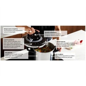 Resim Tefal Clipso Chef Düdüklü Tencere 6 L + 4.5 L Set Gümüş - Gri 