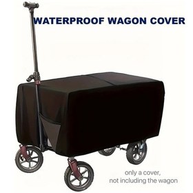 Resim Gateesat Siyah Kamp Römorku Kılıfı - Dayanıklı Polyester Su Geçirmez Toz Geçirmez Seyahat Koruma 