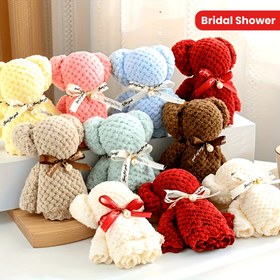 Resim 12 Adet Ultra Yumuşak Mercan Polar Ayı Temizlik Havluları - Şeffaf Çantalı, Süper Emici, Düğünler, Gelin Duşları, Anneler Günü, Noel ve Sevgililer Günü Hediyeleri Gibi Çeşitli Etkinlikler İçin Uygun Yeniden Kullanılabilir Temizlik Bezleri Seti, Ev Temizliği Araçları 