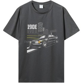 Resim Snapbuy190e Otomotiv Merch T-shirt Evo Pamuk Spor Tişört Erkek Giyimmavi Mavi 