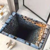 Resim 1 adet Taş Kuyusu Siyah Delik Tasarımı Kapı Matı - Kaymaz, Emici Mikrofiber Polyester Halı, Görsel Fantezi Etkisi ile, HD Baskılı, Makine Yıkanabilir, Banyo, Yatak Odası, Oturma Odası, Kamp ve Yoga için, Banyo Zemin Matı | Görsel Fantezi Etkisi | Makine Yıkanabilir Mat 