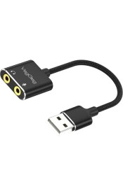 Resim Ses Kartı 3.5mm Kulaklık ve Mikrofon Girişli Siyah 