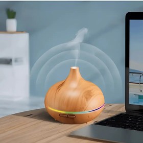 Resim Hava Nemlendirici Aromatik Oda Buhar Difüzörü LED Işıklı Buhar Makinası 