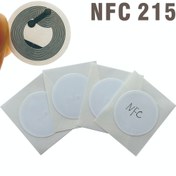Resim NTAG215 Yeniden Yazılabilir NFC Etiketleri - 2.54 cm Yuvarlak Beyaz Çipli Etiketler, Günlük Ofis Kullanımı İçin Tüm NFC Cihazlarla Uyumlu 