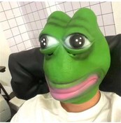 Resim Fastbuy Karikatür Sıcak Pepe Üzgün Kurbağa Maskesi Cosplay Gerçekçi Diğer 