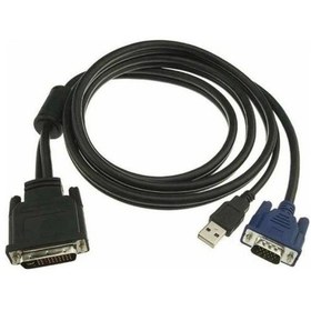 Resim Dvi 30+5 vga usb kablo m1 dvi vga çevirici projeksiyon kablo 