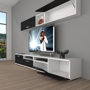 Resim Eko 5200 Mdf Tv Ünitesi Tv Sehpası - Beyaz - Siyah 