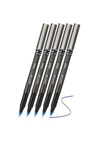 Resim Mavi Pilot Kalem Ub-155 Micro Deluxe 5 Adet Uniball Pilot Kalem 0.5 Mm Roller Uçlu Pilot Kalem İnce Uçlu Likit Mürekkep Mavi 