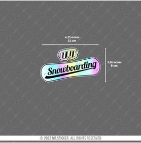 Resim Bay Etiket HLG64 Hologram Snowboarding Yazılı Etiket 