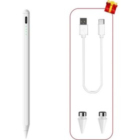 Resim iPad Uyumlu Kalem 2 1 İçin Stylus Kalem Dokunmatik Ipad Hava 5 4 9 10 6/7/8 Nesil White Kılıf 