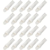 Resim Beyaz 20 Adet T5 12 V Oto Araba Araç İç 1 Led Işık Kama Pano Lamba Ampulü 