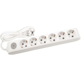 Resim Viko Multi-let 6'lı Anahtarlı Topraklı Çocuk Korumalı Grup Priz 2 Metre Beyaz - 90117602 
