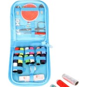 Resim İplik Set Fermuarlı Plastik Dikiş Seti Mavi 