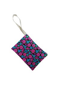 Resim Unisex Çiçek Desenli Portföy Clutch Çanta 
