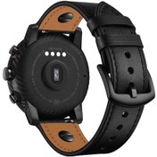 Resim Samsung Gear S3/galaxy Watch 46mm Vb. İçin 22mm Yedek Deri Saat Bandı. 