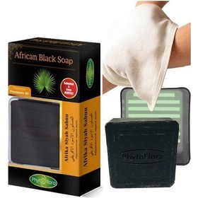 Resim Phytoflora Afrika Siyah Sabun 125 G + Sabunluk + Kese 