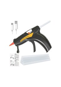Resim Usb Lityum Elektrikli Sıcak Tutkal Tabancası Seti 50 Adet Tutkal Çubukları 0.7 150mm 