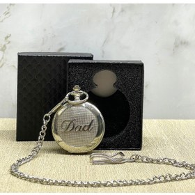 Resim BSRE Köstekli Saat - Özel Kutulu Baba Figürlü Gümüş 