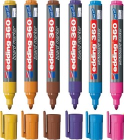 Resim Edding 360 Beyaz Tahta Kalemi 6 Renk Set 