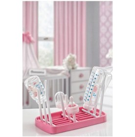 Resim Biberon Kurutucu Ve Temizlik Fırçası 2'li Set Pembe 