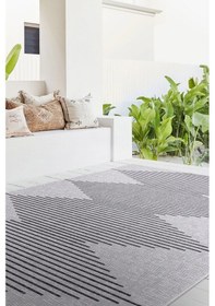 Resim Koza Halı Fresco Ekru Siyah İskandinav Jüt Yıkanabilirhalı Kilim Balkon Ter Ekru - Siyah 