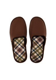 Resim Twigy AA0556 Ekose Erkek Ev Terliği Kahverengi 41/46 AA0556 Kahverengi 